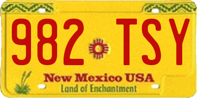 NM license plate 982TSY