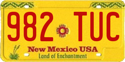 NM license plate 982TUC