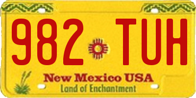 NM license plate 982TUH