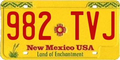 NM license plate 982TVJ