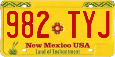 NM license plate 982TYJ