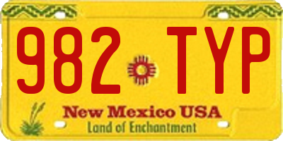 NM license plate 982TYP