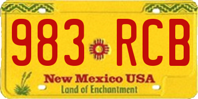 NM license plate 983RCB