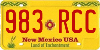 NM license plate 983RCC