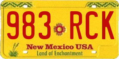NM license plate 983RCK