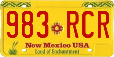 NM license plate 983RCR