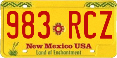 NM license plate 983RCZ