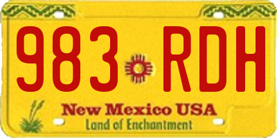 NM license plate 983RDH