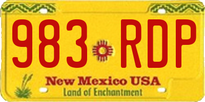 NM license plate 983RDP