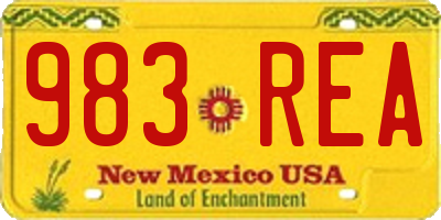 NM license plate 983REA