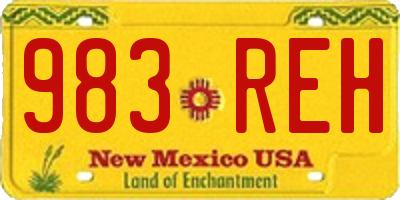 NM license plate 983REH