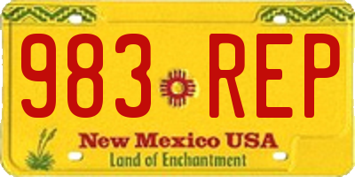 NM license plate 983REP