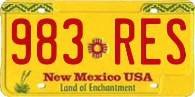 NM license plate 983RES