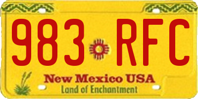 NM license plate 983RFC