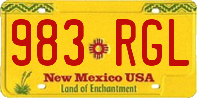 NM license plate 983RGL