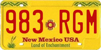 NM license plate 983RGM