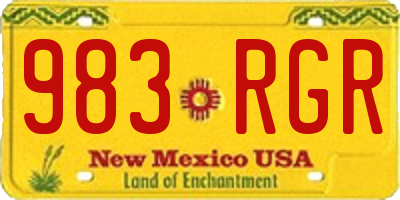 NM license plate 983RGR