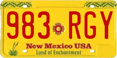 NM license plate 983RGY