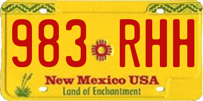 NM license plate 983RHH