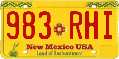 NM license plate 983RHI