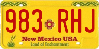 NM license plate 983RHJ