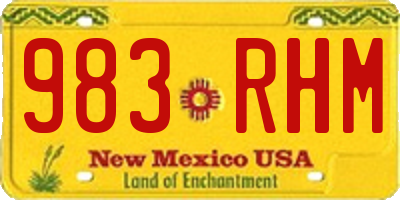NM license plate 983RHM