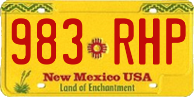 NM license plate 983RHP