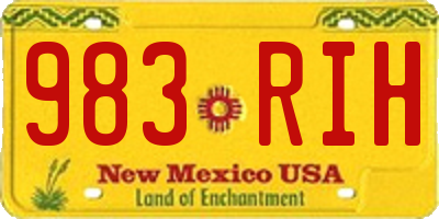 NM license plate 983RIH