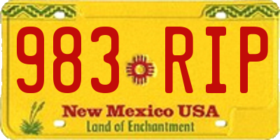 NM license plate 983RIP
