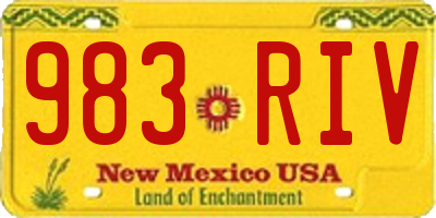 NM license plate 983RIV