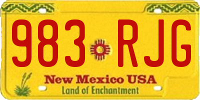 NM license plate 983RJG