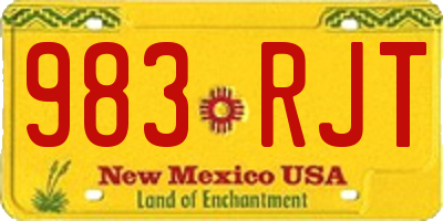 NM license plate 983RJT
