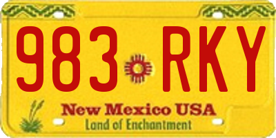 NM license plate 983RKY