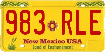 NM license plate 983RLE
