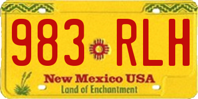 NM license plate 983RLH