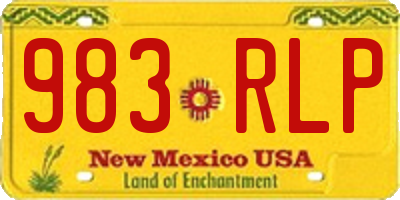 NM license plate 983RLP