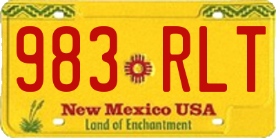 NM license plate 983RLT