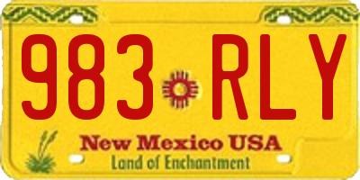 NM license plate 983RLY