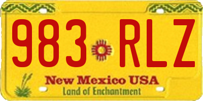 NM license plate 983RLZ