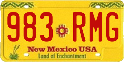 NM license plate 983RMG