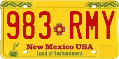 NM license plate 983RMY