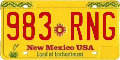NM license plate 983RNG
