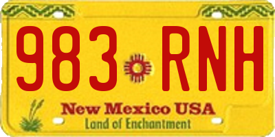 NM license plate 983RNH