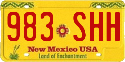 NM license plate 983SHH