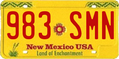 NM license plate 983SMN