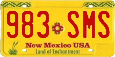NM license plate 983SMS