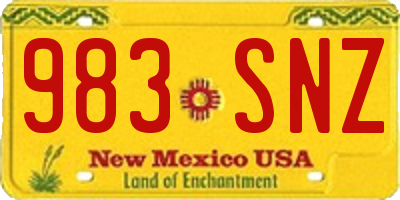 NM license plate 983SNZ