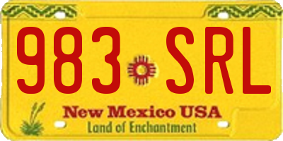 NM license plate 983SRL