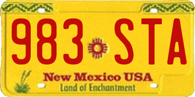 NM license plate 983STA