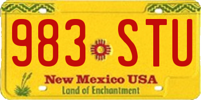 NM license plate 983STU